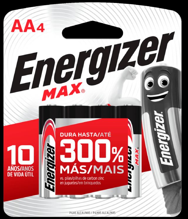 Energizer Pila Alcalina AA-1,5V-E91-BP4