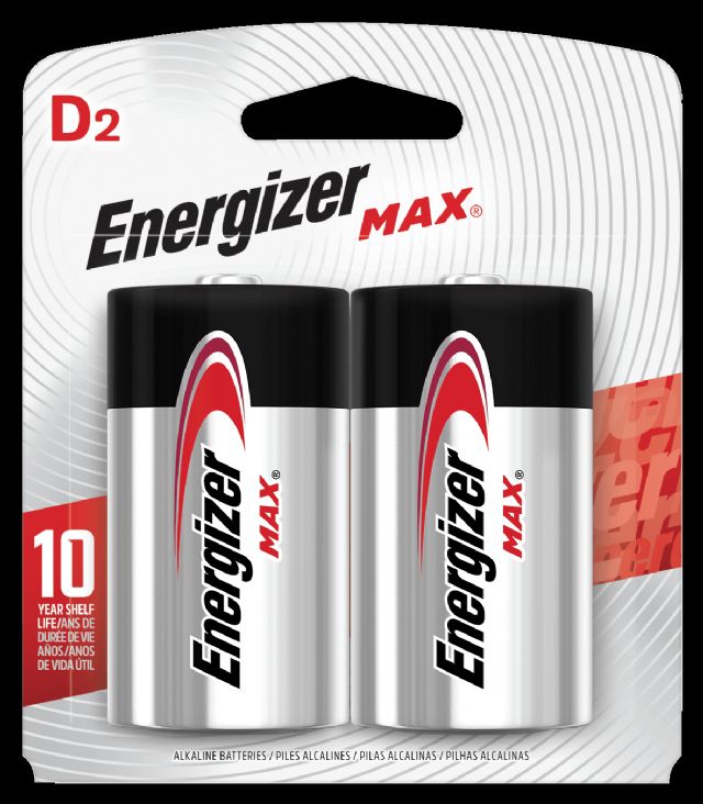 Energizer Pila Alcalina D-1,5V-E95-BP2